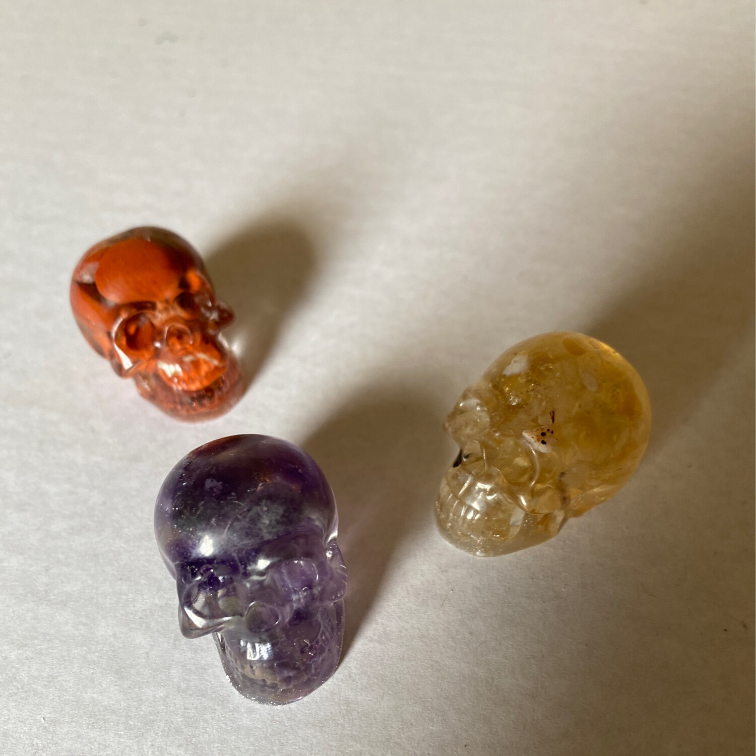 Skull W Genuine Gemstones (1”hx1.5”)
