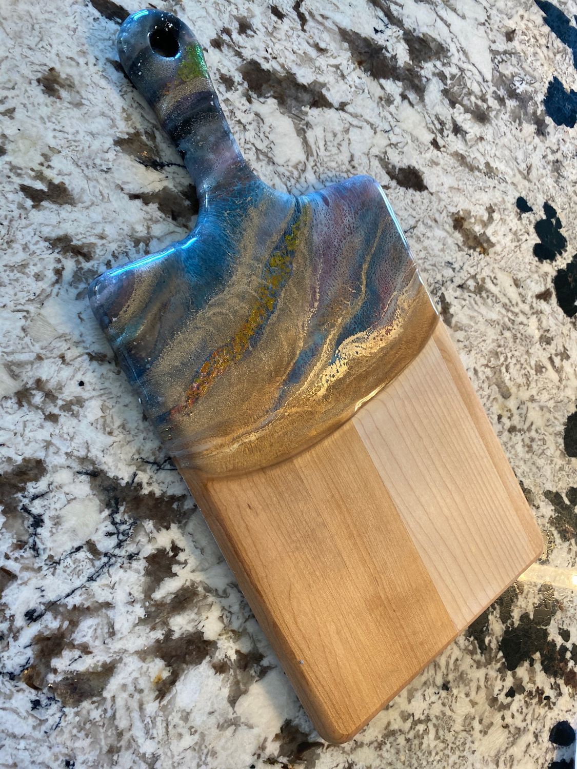 Charcuterie Server Multi Colour On Maple 16”L