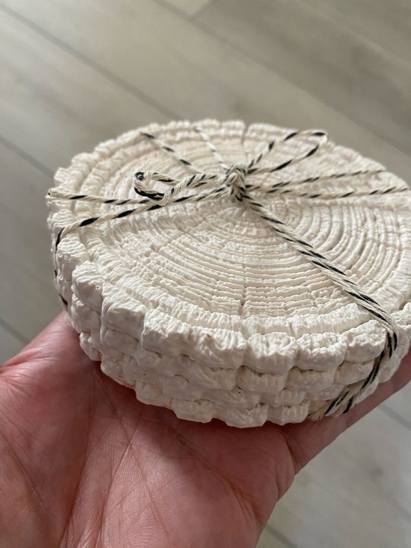 Coasters, Tree Ring style, Highly Textured Coasters, Tree Ring style, Highly Textured