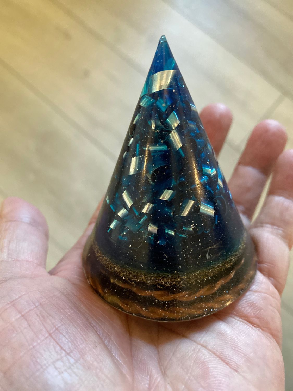 Orgonite Pyramid Cone Style 3”h X 2.5”w