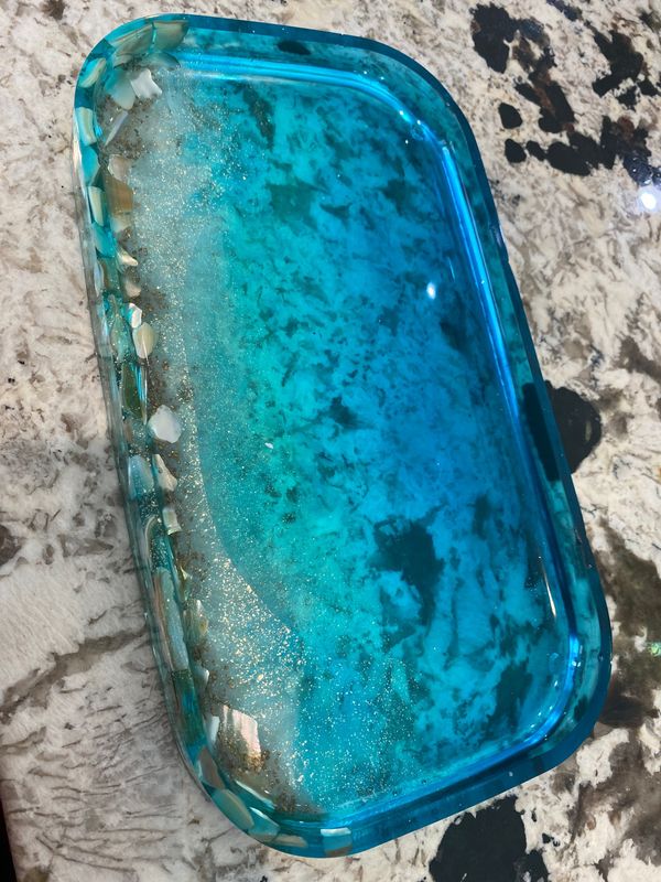 Lg Oval Resin Trays 10” X 5.8”