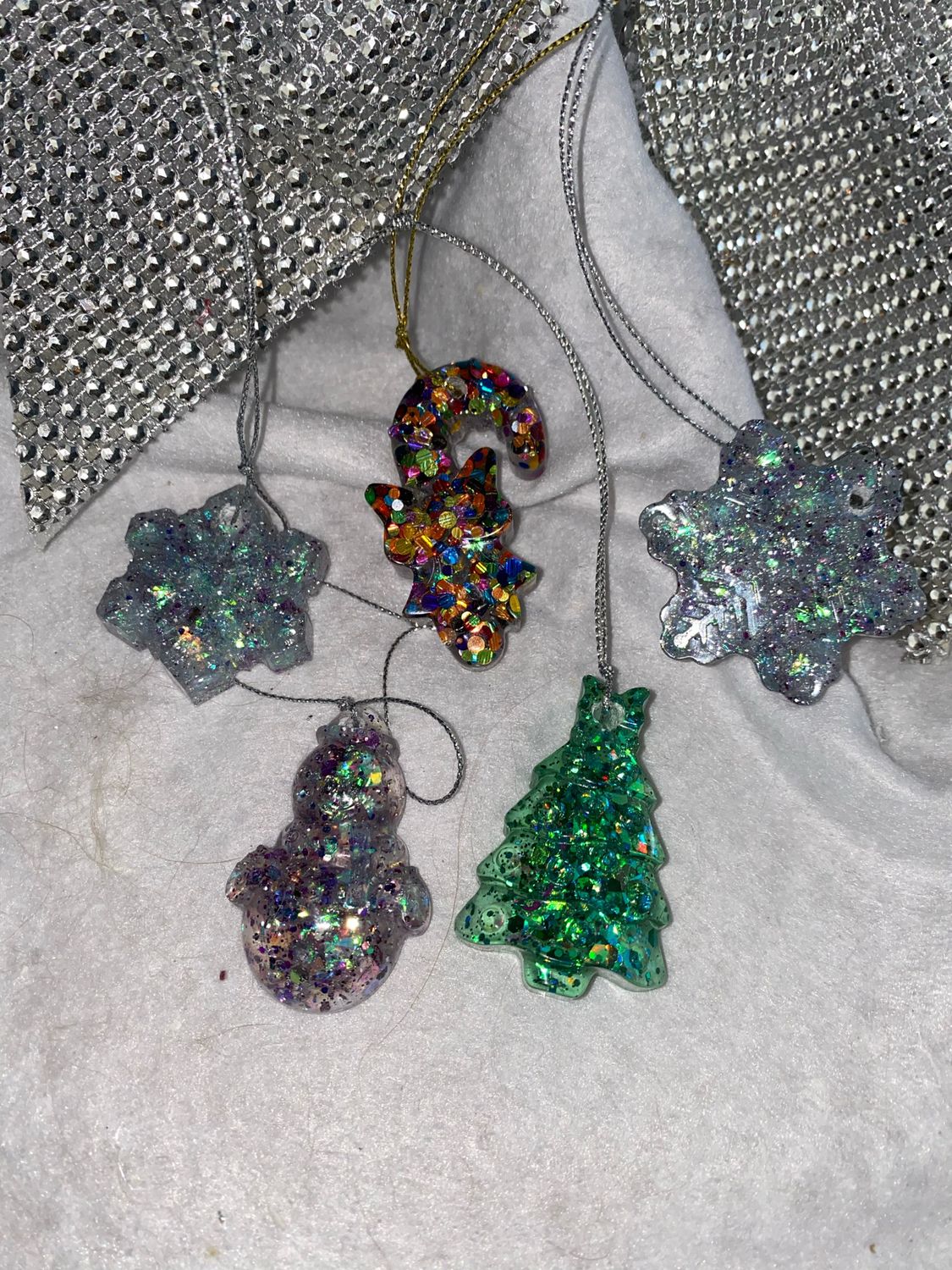 Christmas ornaments 2” Resin Various Shapes