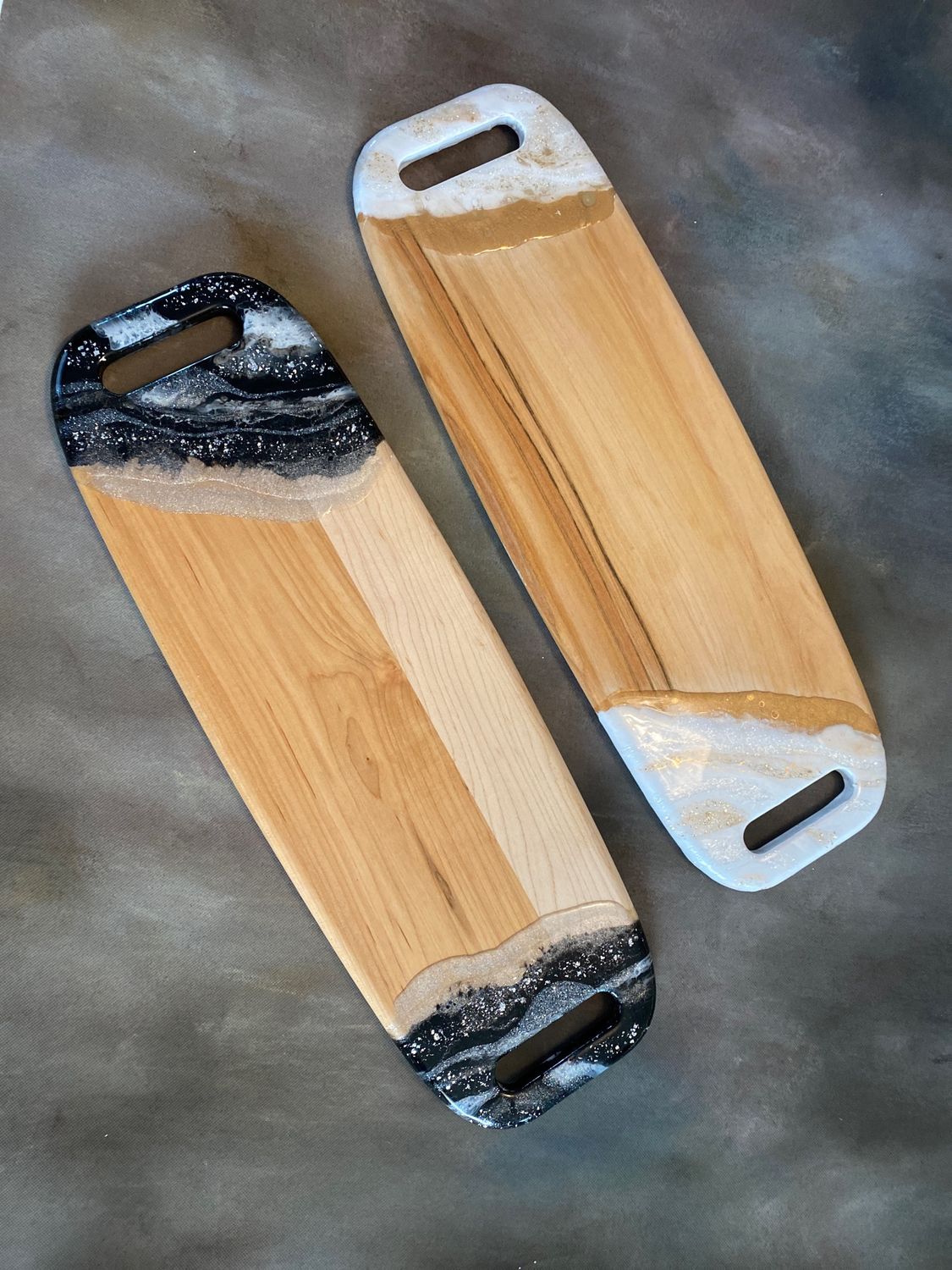 Charcuterie Board, Dbl Handles 23”L Solid Maple