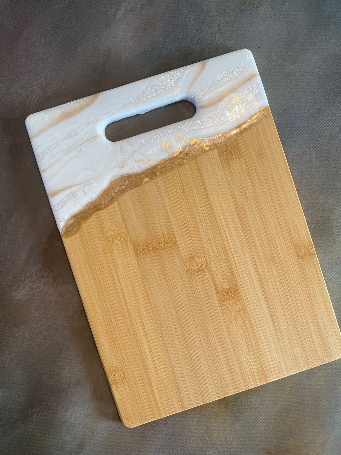 Charcuterie Server Resin Art On Bamboo 13”l X 9.5”