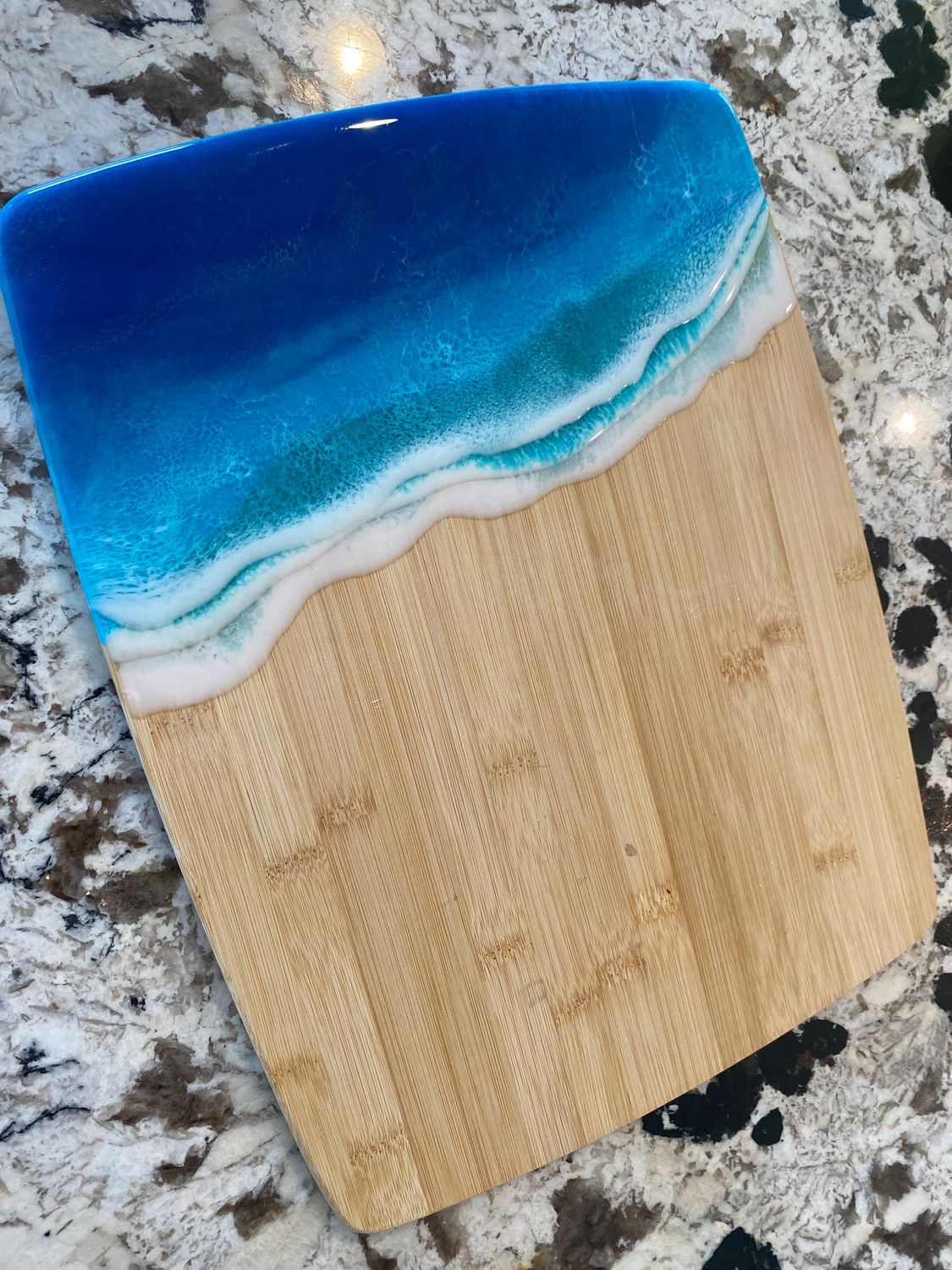 Charcuterie Server Resin Art On Bamboo 14” X 11”
