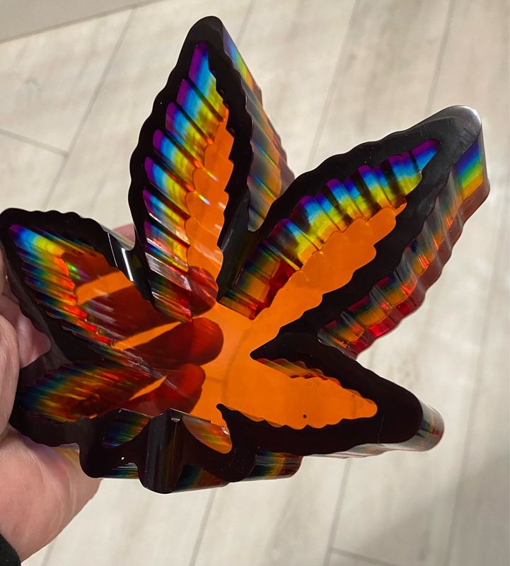 Cannabis Leaf Shaped Tray 7”, Various Colours