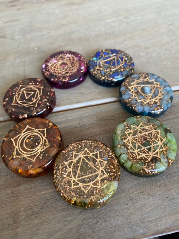 Orgonite Chakra Disc Set Of 7