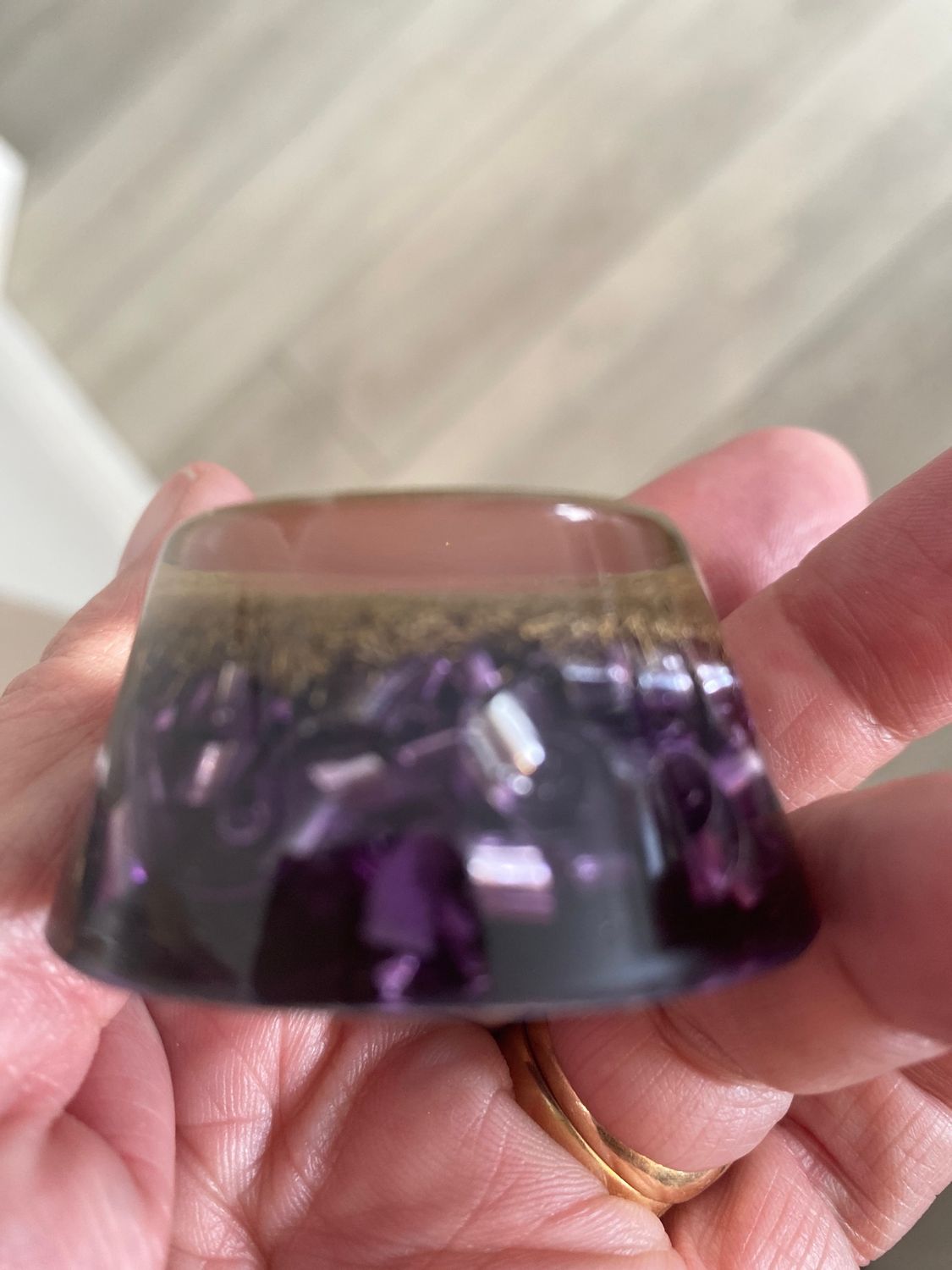 Orgonite Mini Puck /TB Purple, 1.8”w