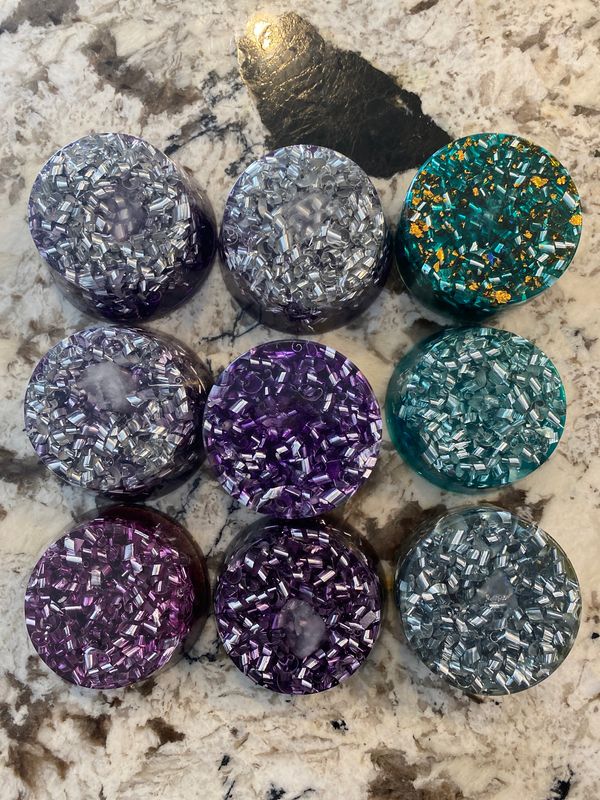 Orgonite Puck /TB’s, Variety Colours, 2.5”w