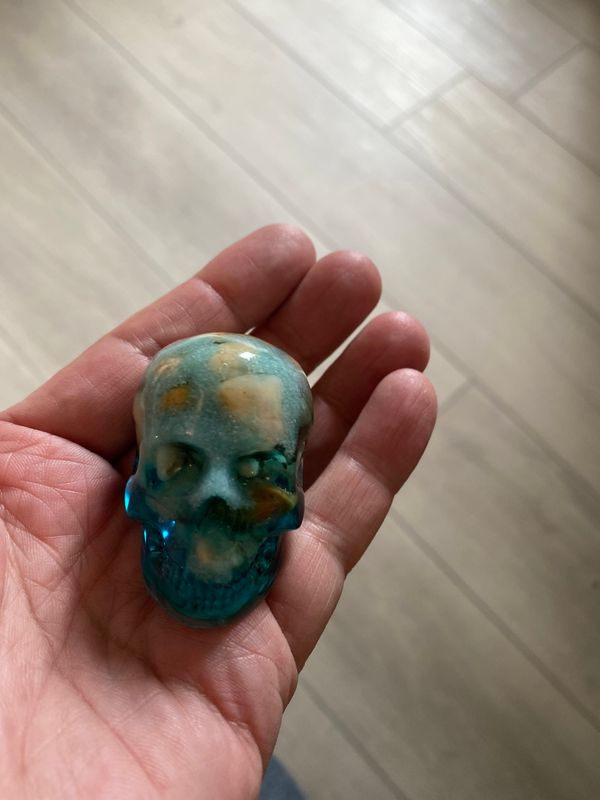 Skull Shape Resin Casting, 2.2”w Variety