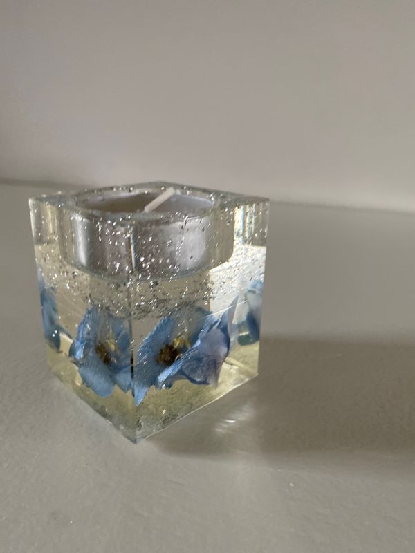 Candle Holder, Small 6cm h, Floral Casting Candle Holder, Small 6cm h, Floral Casting