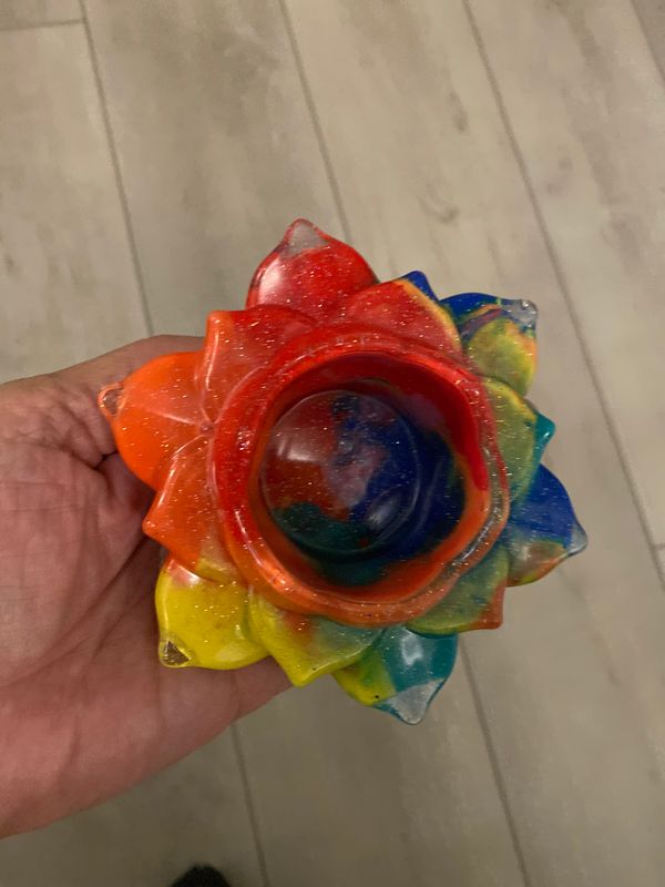 Candle Holder Open Lotus