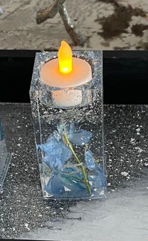 Candle Holder, Medium 10cm h, Floral Casting Candle Holder, Medium 10cm h, Floral Casting