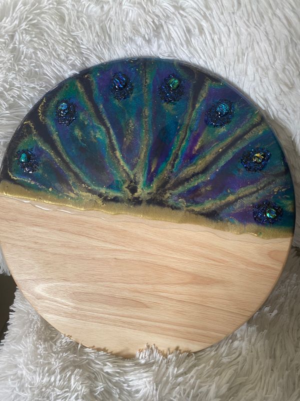 Lazy Suzan With Resin Art