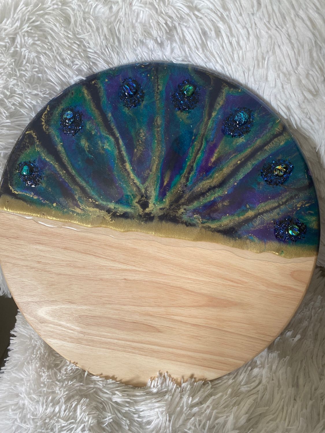 Lazy Suzan With Resin Art