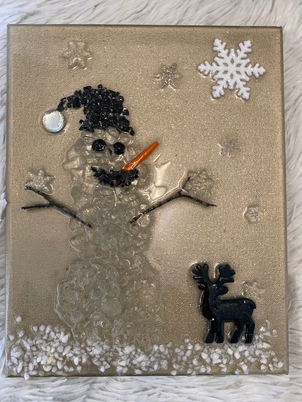 Catchin Snowflakes, Snowman 8x10