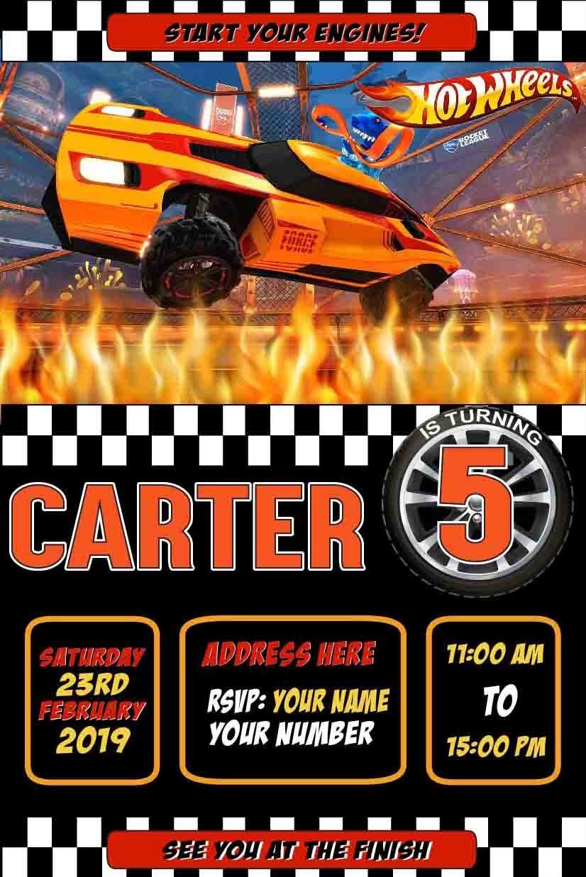 Hot Wheels Birthday Invitation