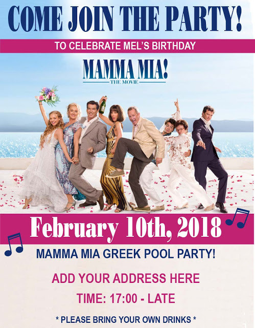Mamma Mia invitation