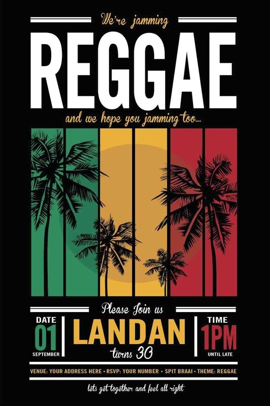 REGGAE - BIRTHDAY INVITATION
