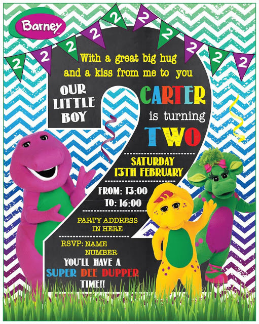 BARNEY - BIRTHDAY INVITATION