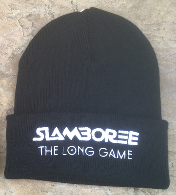 Black Cuffed Beanie Hat - Slamboree The Long Game