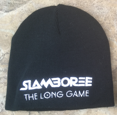 Black Pull-on Beanie Hat - Slamboree The Long Game