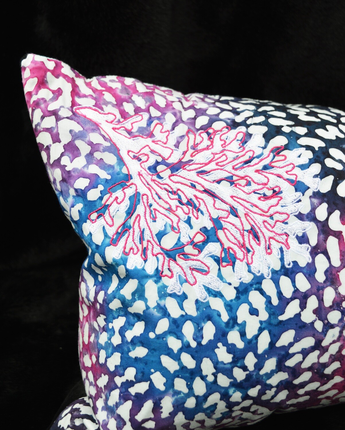 Pink Coral Batik Cushion