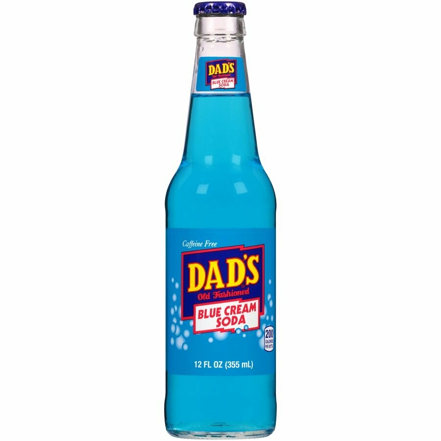 Dad's Blue Cream Soda 24pk Glass Bottles