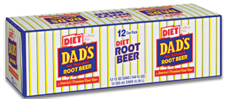 Diet Dad's Root Beer Fridge Packs (Pack of 24)