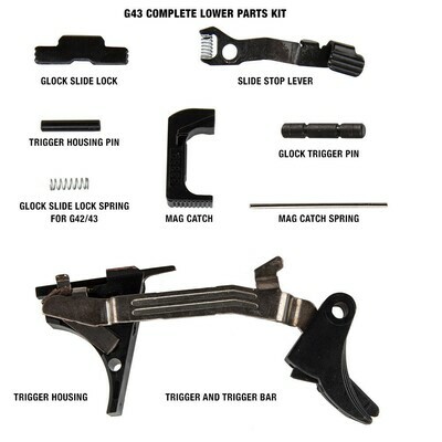 Glock - G43 Aftermarket Lower Parts Kit For Glock 43/43x/48 - SS80 or PF9 frame