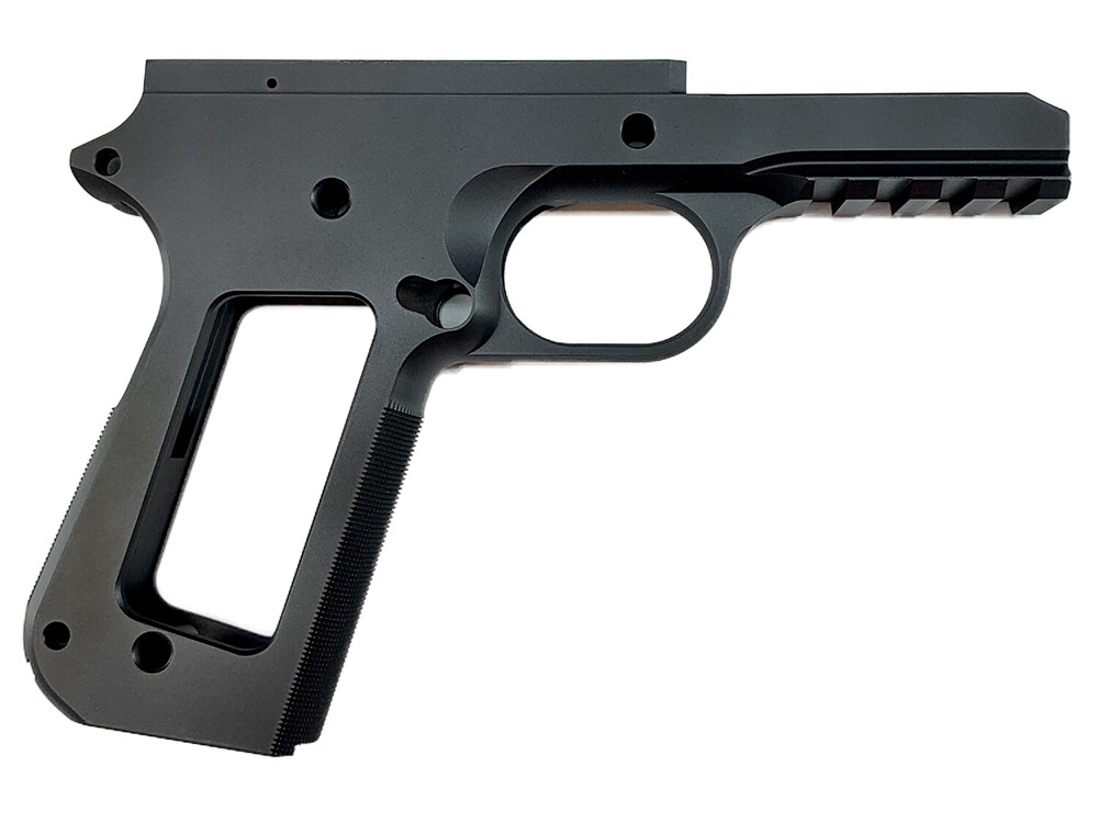 1911 80% Tactical Full Size Government .45 Or 9mm 70 Series -  Bobtail - Checkered Front Grip - Aluminum Frame
