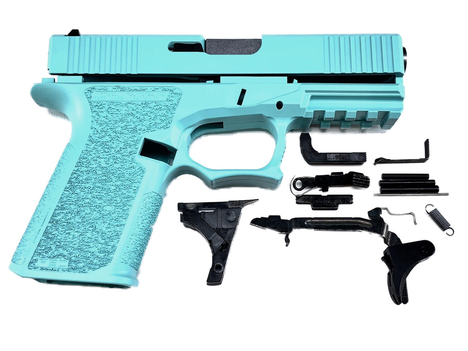 Patriot G19 80% Pistol Build Kit 9mm - Polymer80 PF940C - Robins Egg Tiffany Blue - FRAME NOT INCLUDED