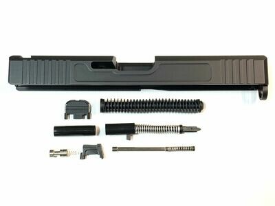 Glock 17 Slide w/ Front & Rear Serrations Black - With Slide Upper Build Kit