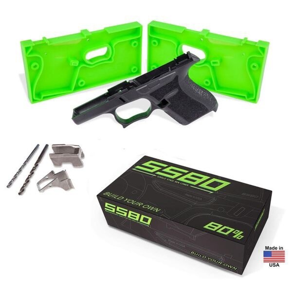 Glockstore SS80 Black Glock 43 80% Frame with Jig Kit Glockstore SS80 Black Glock 43 80% Frame with Jig Kit