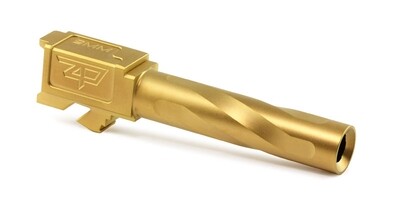 G19 Barrel – Flush & Crown – TiN (Gold)