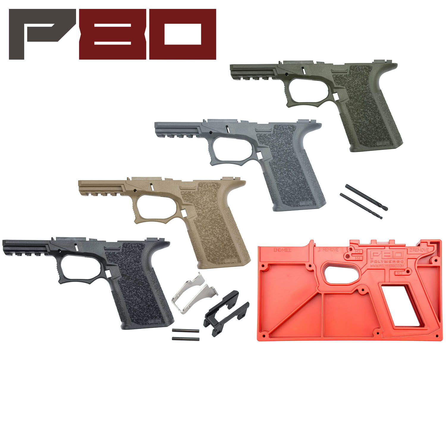Polymer80 Glock 19/23 80% Pistol Frame Kit - Standard Texture G19 Blue Titanium Polymer80 Glock 19/23 80% Pistol Frame Kit - Standard Texture G19 Blue Titanium