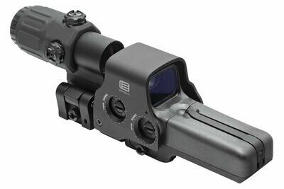 🔥 Eotech HHSIII Hybrid Sight III Magnifier Combo 3x 68 MOA Ring/2 1 MOA Red Dot Black AA 1.5V 518.2 Holographic Sight & G33 Magnifier
