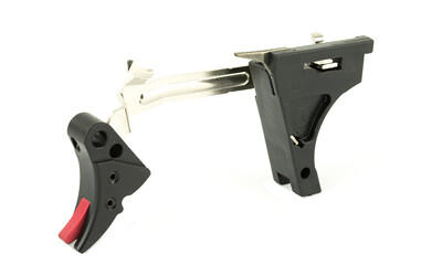 ZEV Technologies, Fulcrum Drop in Trigger Kit, Adjustable 2-6 lbs,Fits Glock 9MM Gen 1-3, Black w/ Red Safety