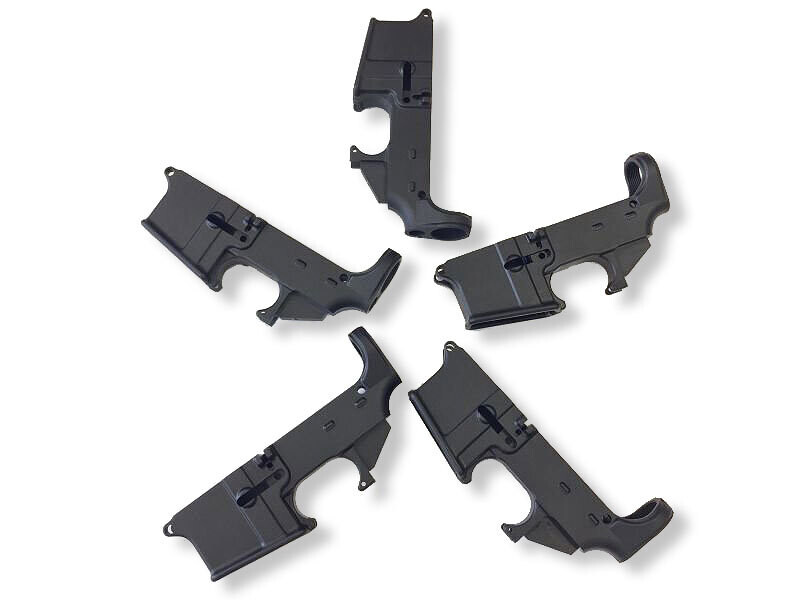 80% AR-15 5.56 Lower Receiver - Hard Anodized Forged Black         5 Pack