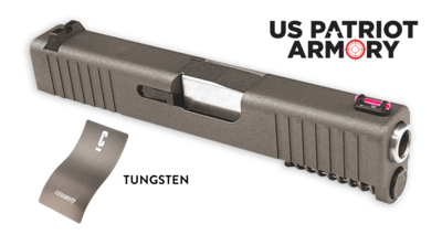 Glock 43 Slide w/ Front & Rear Serrations - Tungsten Glock 43 Slide w/ Front & Rear Serrations - Tungsten