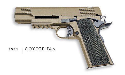 U.S. Patriot 80% 1911 Government Full Size 10mm Pistol Kit - Coyote Tan - Add a Stealth Arms 1911 Jig For $149 With Order....