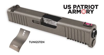 Glock 43 Slide w/ Front & Rear Serrations - Tungsten
