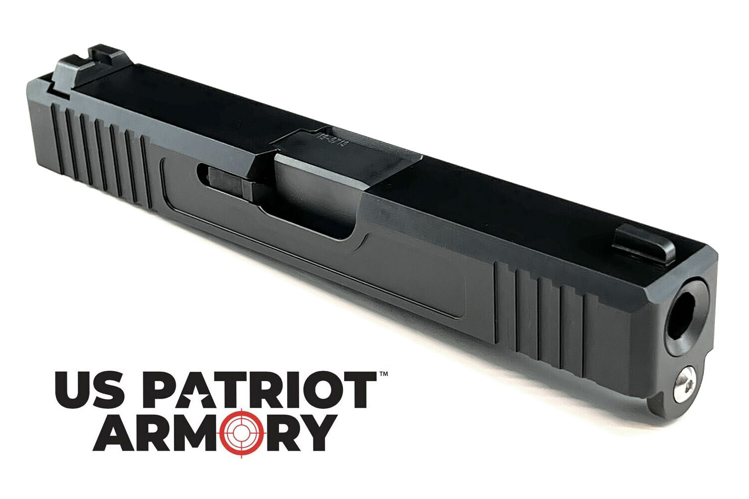 Glock 17 Slide w/ Front & Rear Serrations - Black Nitride Slide - Steel Sights - Stainless Steel Guide Rod - Comes Completely Assembled