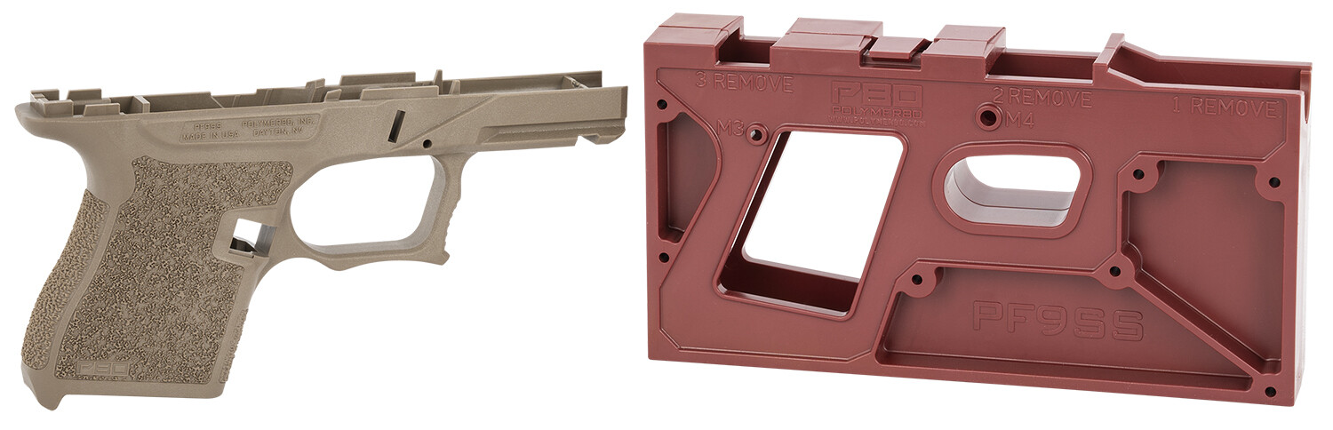 Polymer80 PF9SS-FDE PF9SS 80% Single Stack Pistol Frame Kit Flat Dark Earth Polymer for Glock 43 Gen4
