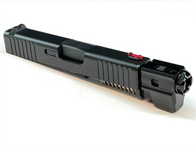USPA Glock 43 Comp Slide w/ Front & Rear Serrations - Black