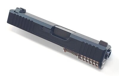 Glock 26 Slide w/ Front & Rear Serrations - Black Nitride Slide - Steel Sights - Stainless Steel Guide Rod - Comes Completely Assembled