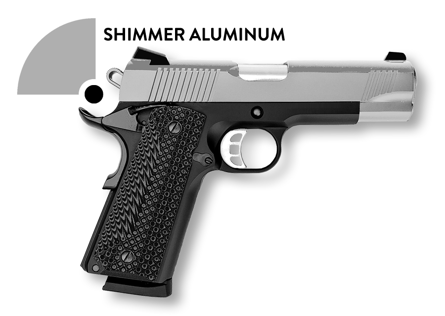 U.S. Patriot 80% 1911 Government Full Size 10mm Pistol Kit - Shimmer Aluminum / Black - Add a Stealth Arms 1911 Jig For $149.99 With Order....