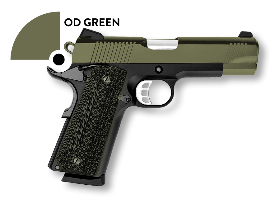 U.S. Patriot 80% 1911 Government Full Size 45 ACP Pistol Kit - OD GREEN / Black - Add a Stealth Arms 1911 Jig For $149.99 With Order....