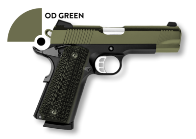 U.S. Patriot 80% 1911 Government Full Size 45 ACP Pistol Kit - OD GREEN / Black - Add a Stealth Arms 1911 Jig For $149.99 With Order....