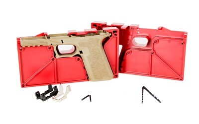 80% Polymer80 Glock 17/22 Pistol Frame Kit, Standard Texture - FDE Comes With LPK